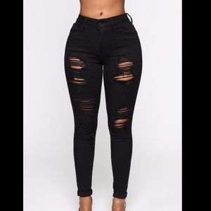 Fashion nova distressed jeans